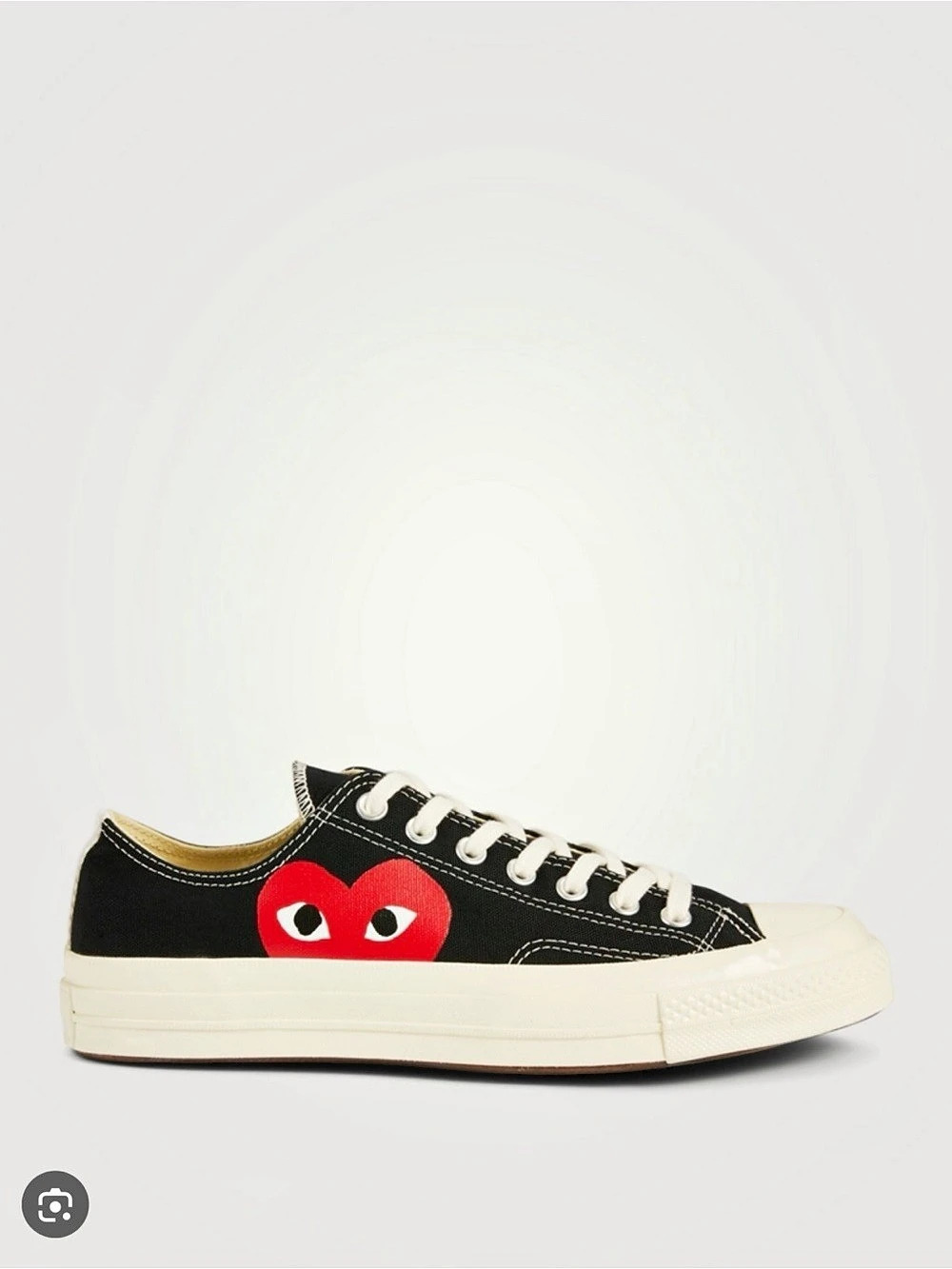 Converse Comme des Garçons PLAY Chuck 70 Black Sneakers US 4 Like New